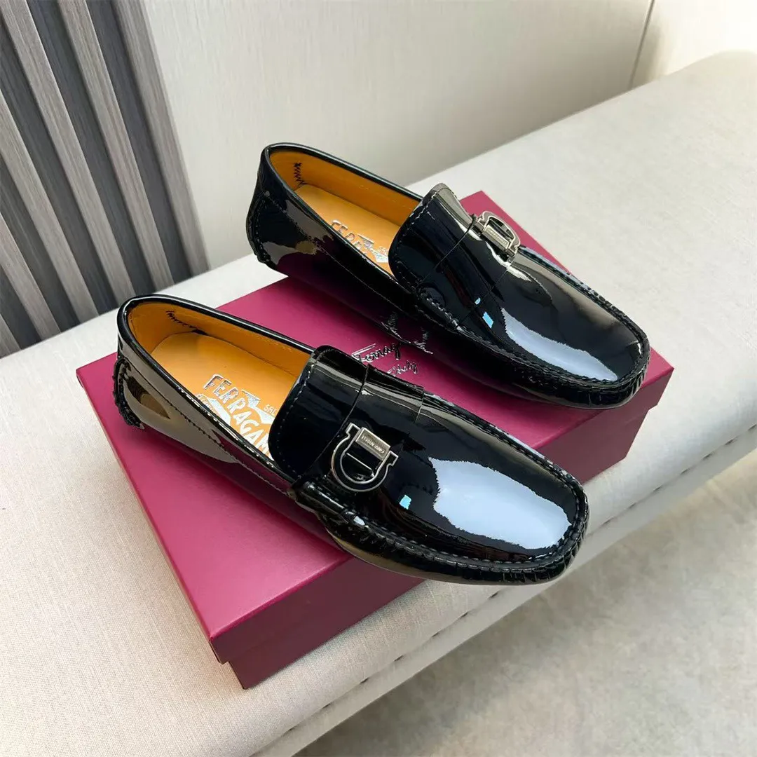 Men's shoes 💰560 Ferragamo new high-end quality 🔥 black cowhide ➕ cowhide lining size 38-45